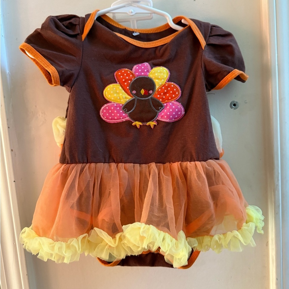 Thanksgiving Skirted Bodysuit & Leg Warmers